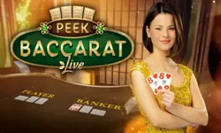 Peek Baccarat da Evolution com cartas reveladas aos poucos
