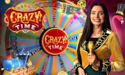 Crazy Time, game show ao vivo da Evolution com roda gigante colorida