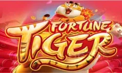 Fortune Tiger, slot da PG Soft com tigre dourado e cilindros vermelhos